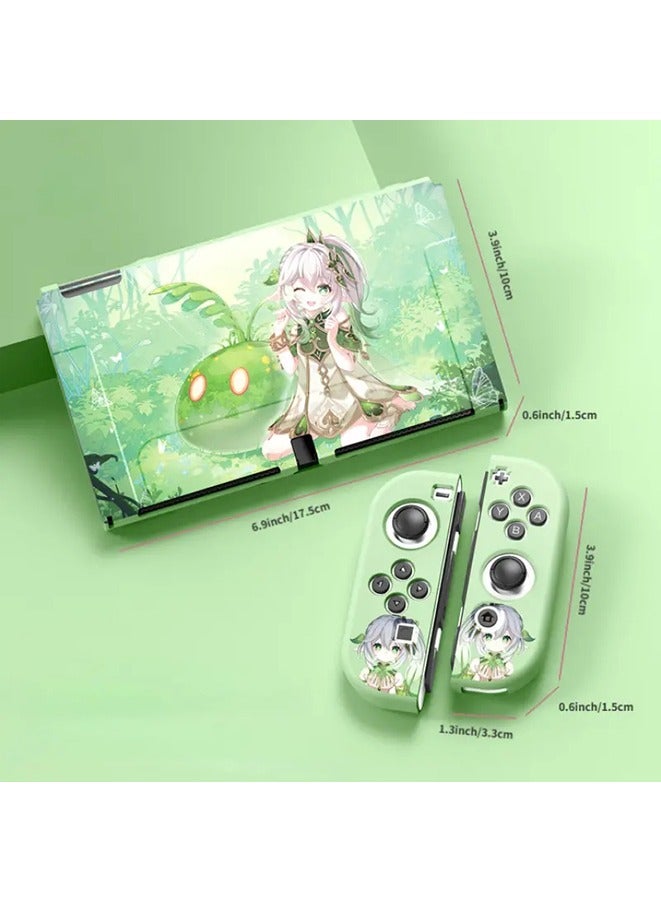 For Nintendo OLED Genshin TPU Soft Shell Cover Nahida exquisite pattern
