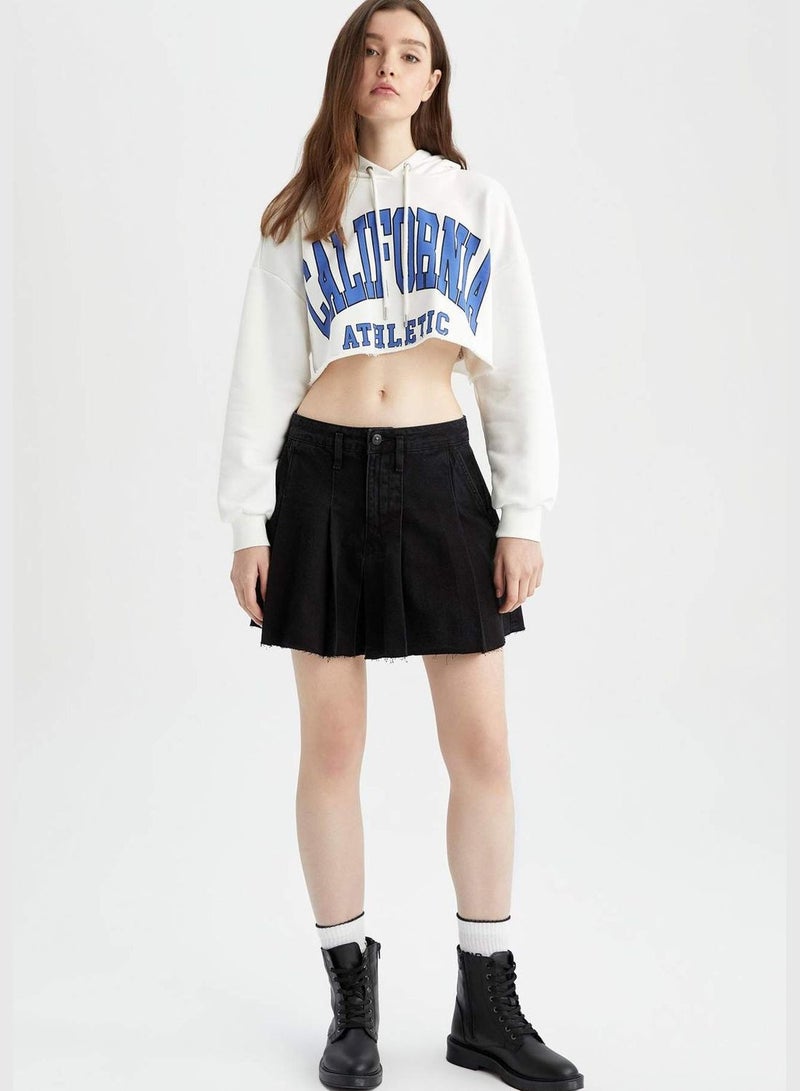 Woman A Line Denim Skirt