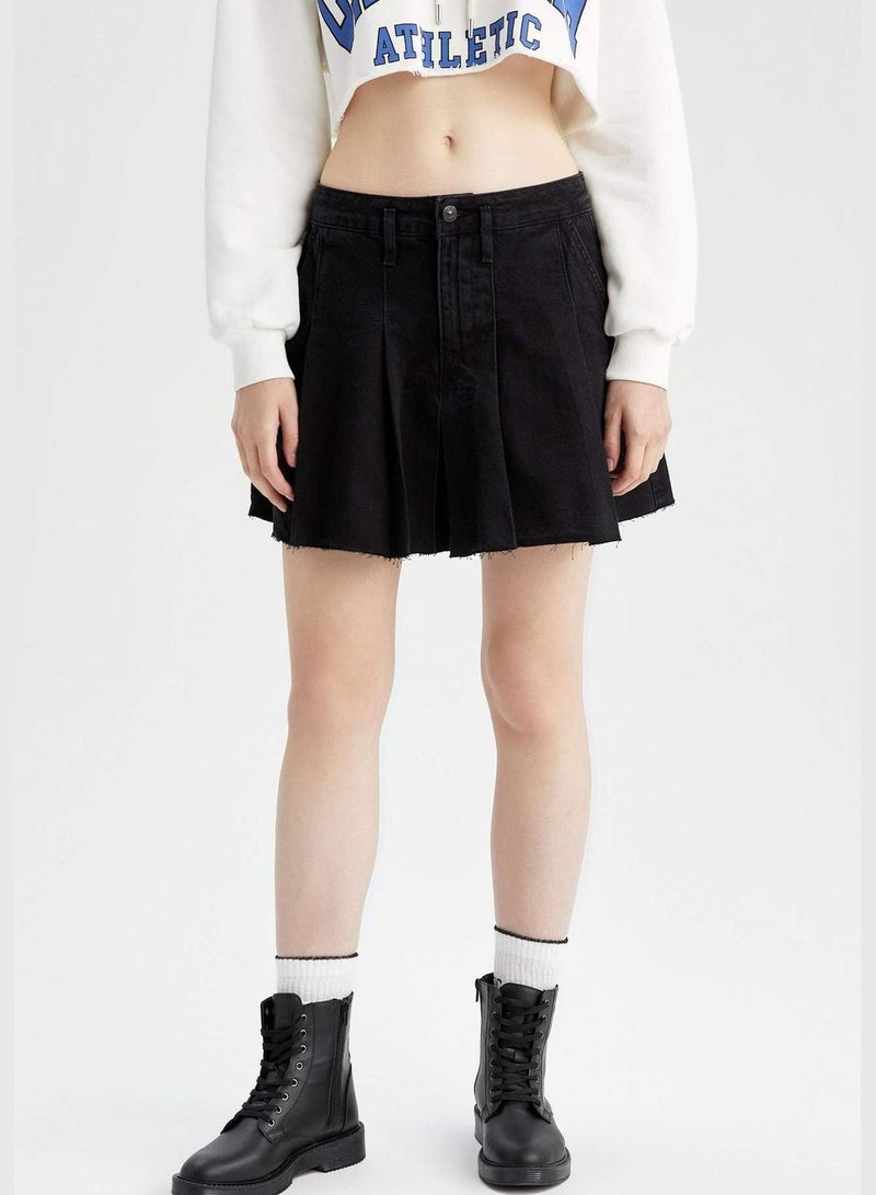 Woman A Line Denim Skirt