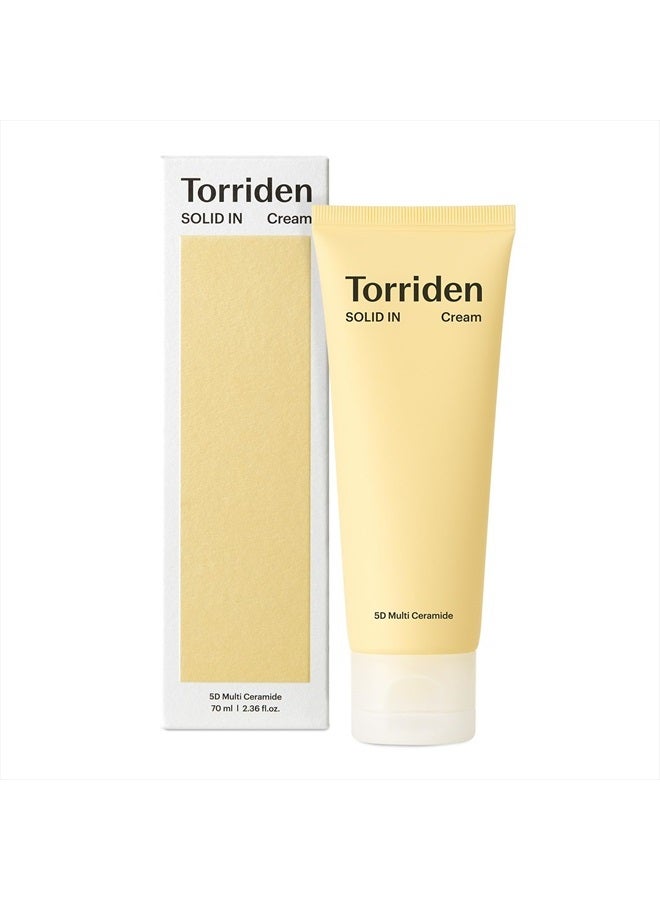 SOLID-IN Ceramide Cream 2.4 fl oz | Ceramide Moisturizer for Healthy Skin Barrier, Soothing, Nourishing | Fragrance-free, Alcohol-free | Vegan, Clean, Cruelty-Free Korean Skin Care