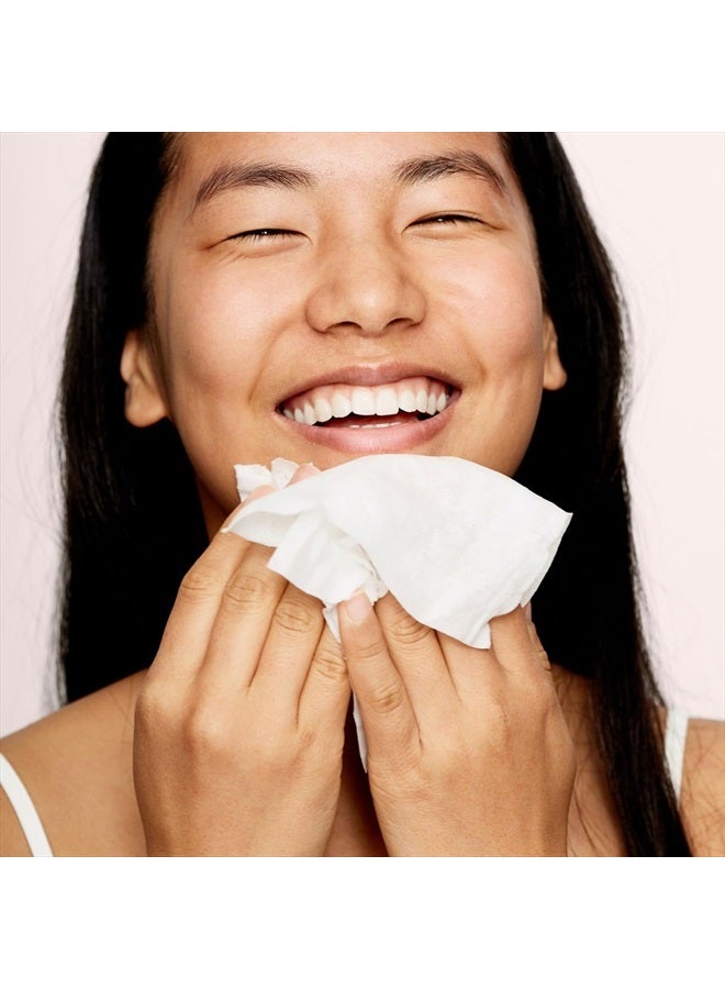 Rice Water Bright Cleansing Facial Wipes - Rice Extract - Refreshing, Brightening, Moisturizing - Infused with Cleansing Milk - Vegan Disposable Makeup Remover Wipes - Korean Skin Care