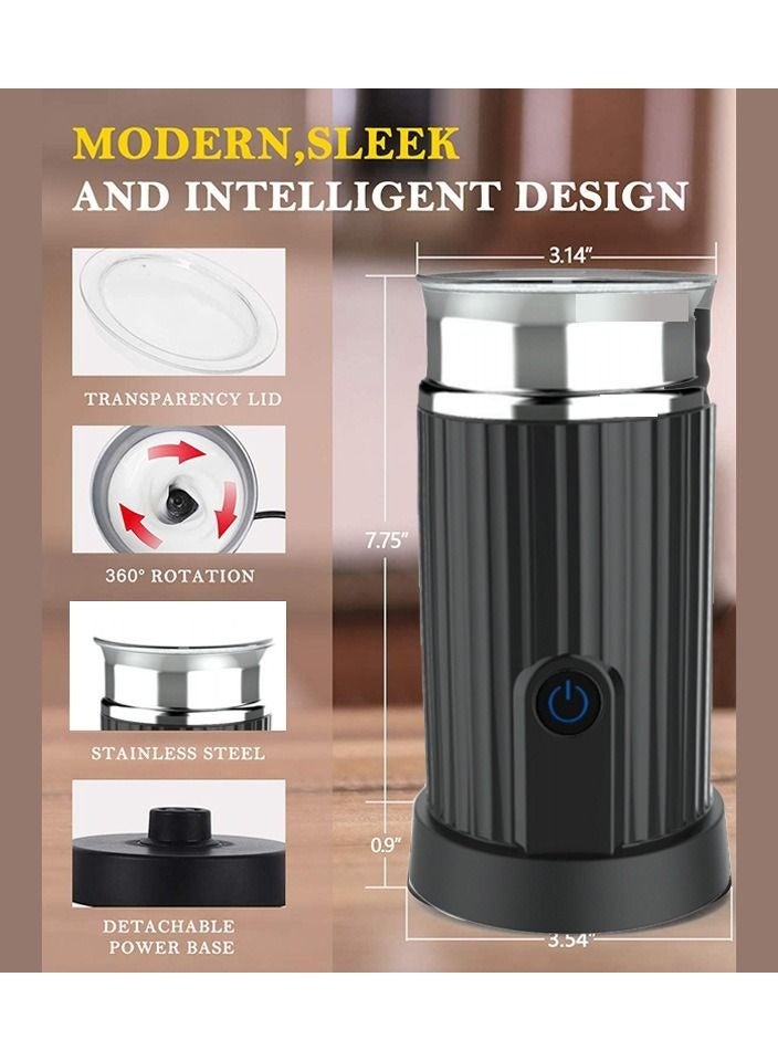 Automatic Milk Frother and Warmer,Electric Milk Foamer,Hot and Cold Foam Maker,Coffee Frother,Four in One Function,for Coffee,Hot Chocolates,Latte,Cappuccino