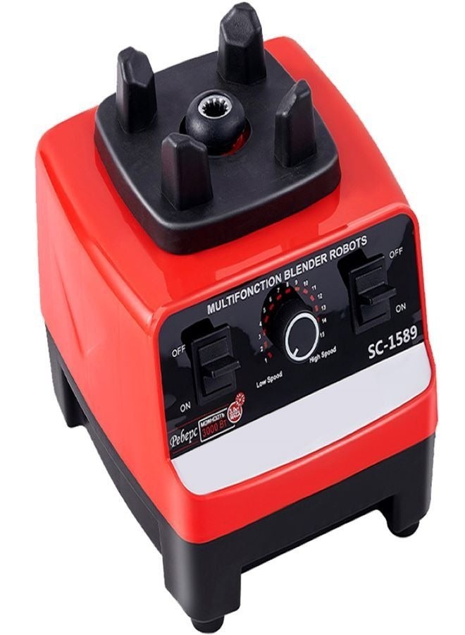 Multifunctional Blender for Smoothie Milkshake Juicer Ice Crusher Electric Grain Grinder 4500W 15 Rotating Speeds, Red UK Plug