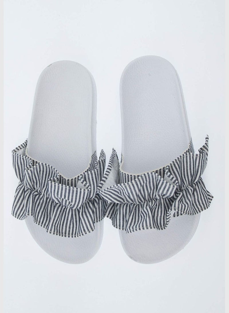 Ruffled Striped Sandals