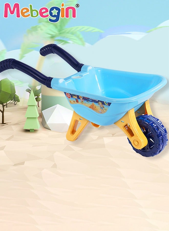 Beach Sand Toys for Kids, 7 Pcs Beach Wheelbarrow Toy Set with Cart, Shovel, Sand mold, Outdoor Gardening Tools Toy Gifts for Boys Girls Age 3 +