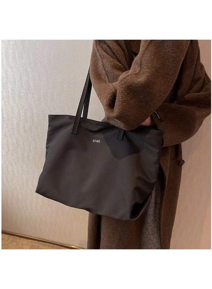 Yiaier Women's Concept Fashion Versatile Large Capacity Zipper Shoulder Bag Handbag Large Black 44cm * 33cm * 18cm
