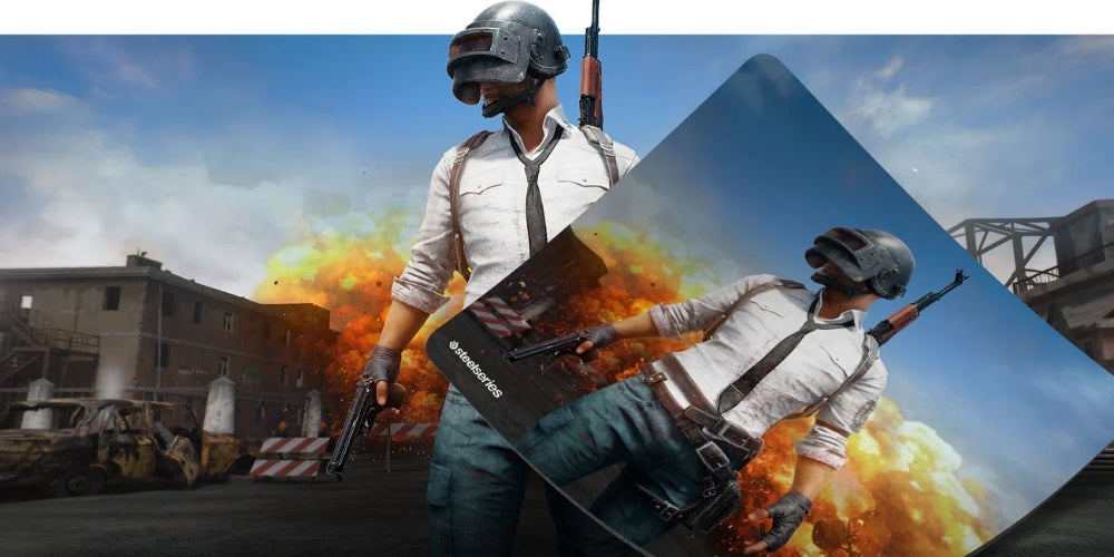 PUBG QcK Gaming Surface - Large Cloth Erangel - Optimized for Gaming Sensors - Maximum Control