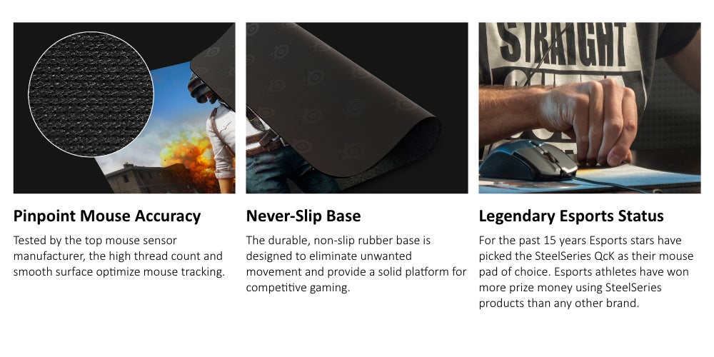 PUBG QcK Gaming Surface - Large Cloth Erangel - Optimized for Gaming Sensors - Maximum Control