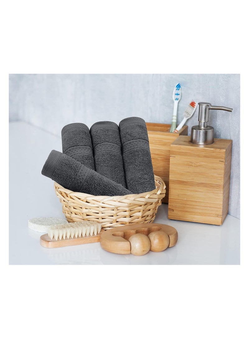 COMFY CHARCOAL GREY 8PC COMBED COTTON 600GSM HOTEL QUALITY TOWEL SET