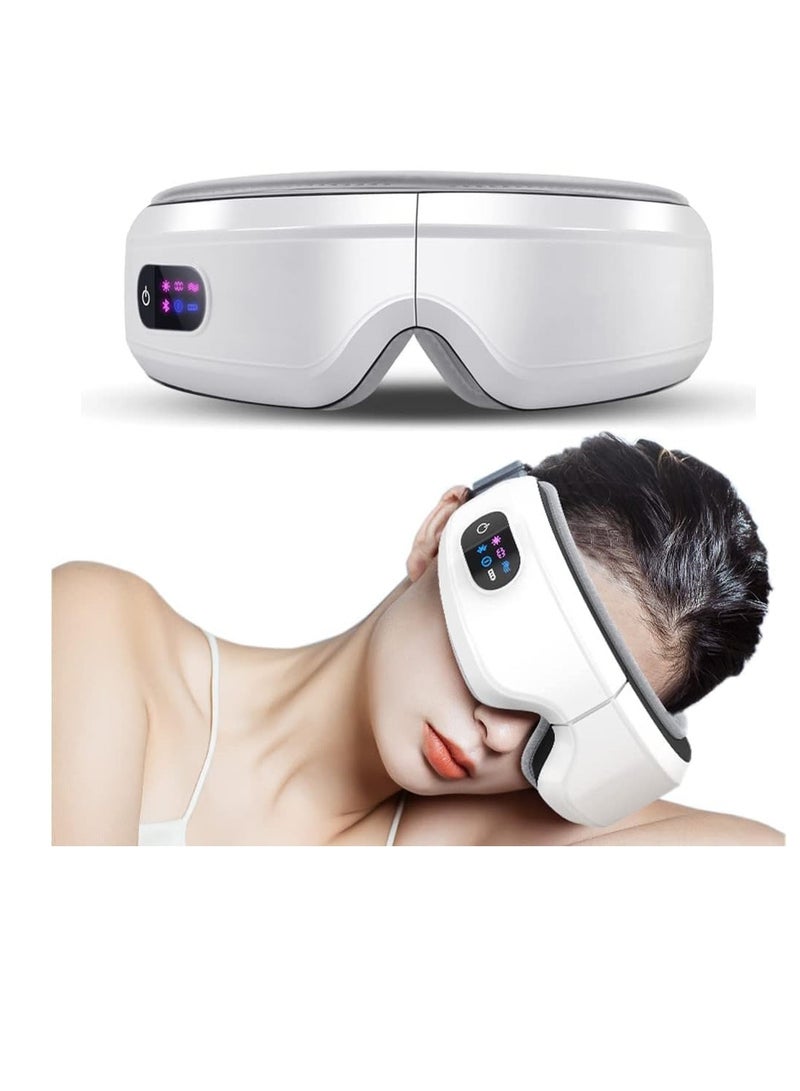 COOLBABY Eye Massager 16D Airbag Massage Eyes Mask With Music Vibration For Migraines, Dry Eye, Eye Strain, Dark Circles Relief