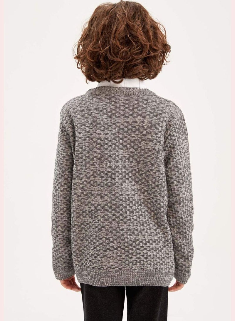 Boy Crew Neck Long Sleeve Tricot Pullover