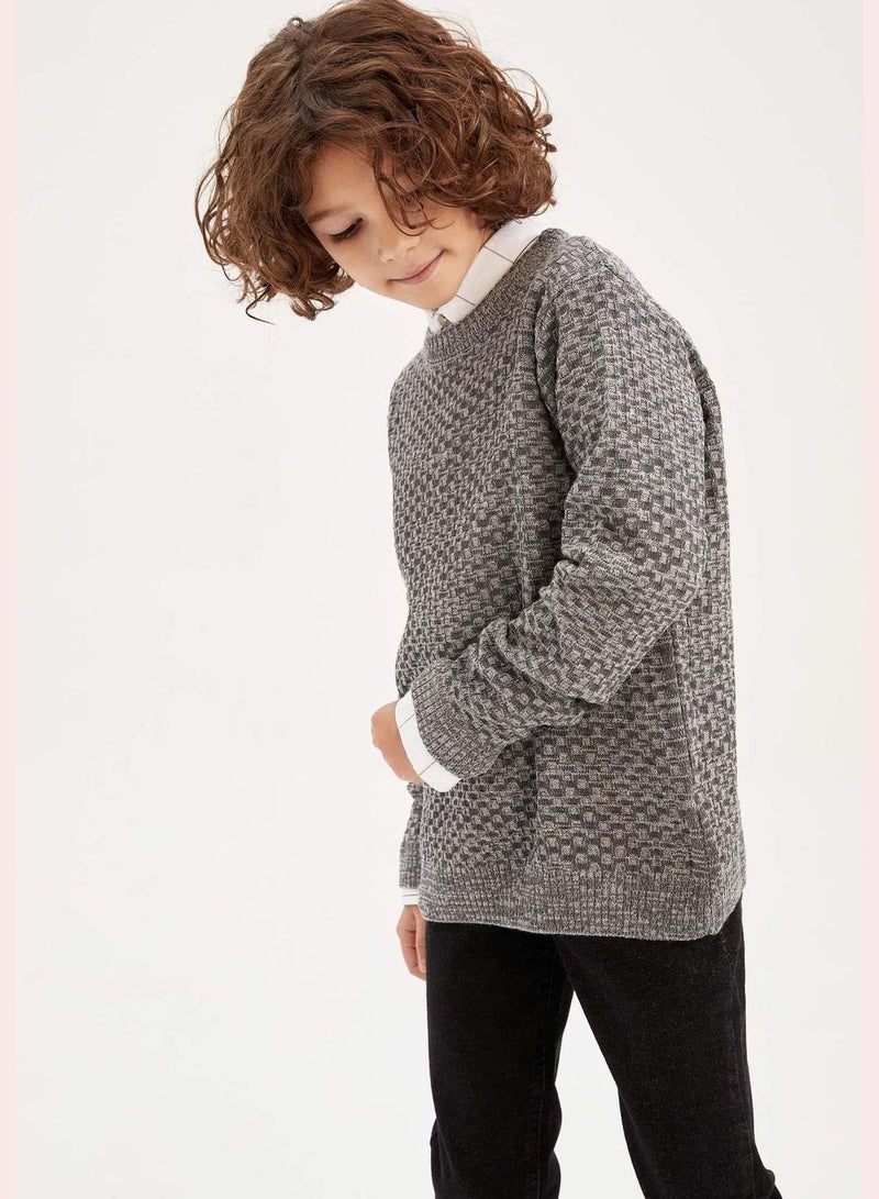 Boy Crew Neck Long Sleeve Tricot Pullover