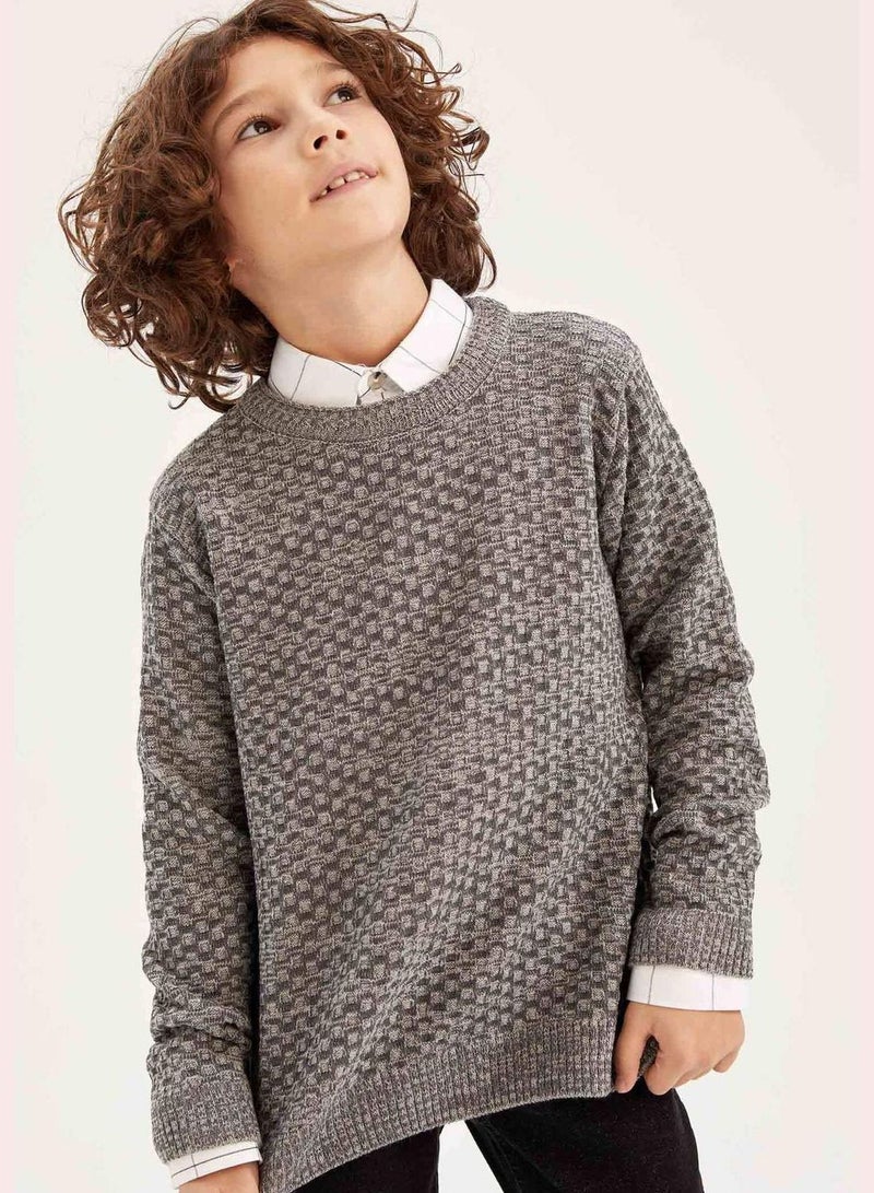 Boy Crew Neck Long Sleeve Tricot Pullover