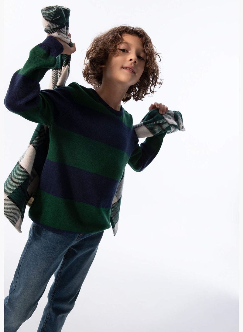 Boy Crew Neck Long Sleeve Tricot Pullover