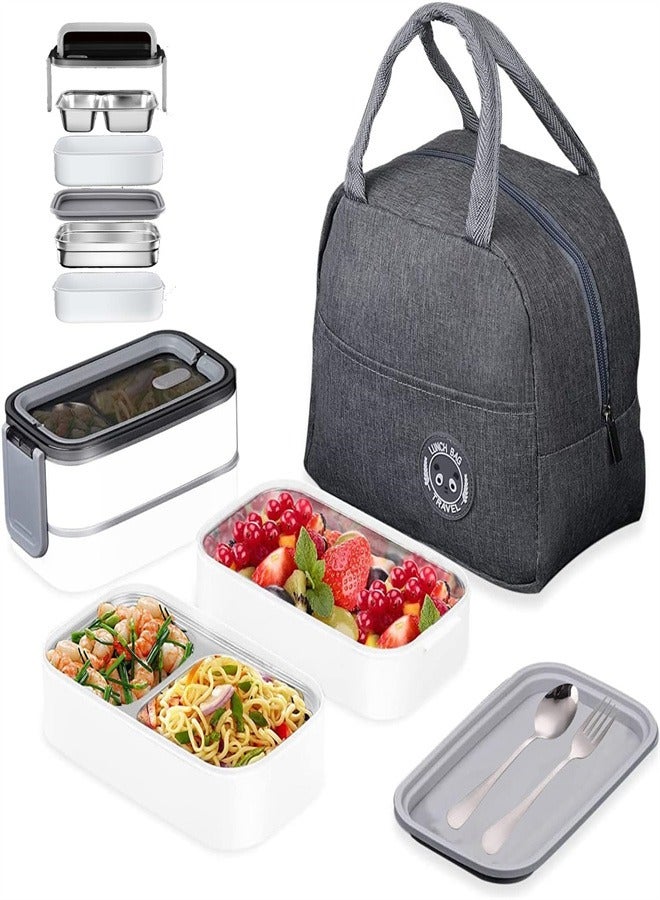 Stainless Steel Double Layer Lunch Box, Leakproof Lunchbox, Food Storage Box Lnsulation Bags