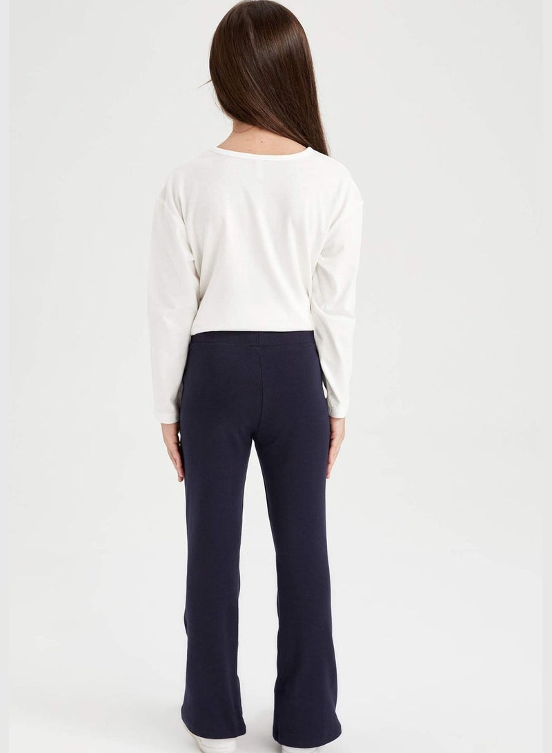 Girl Flare Fit Knitted Trousers