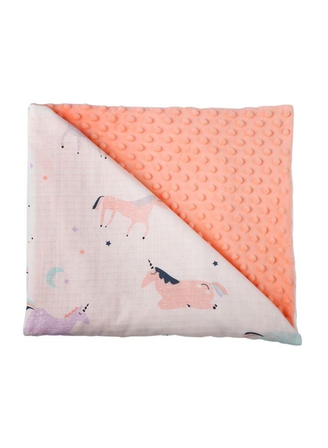 Unicorn Printed Baby Dotted Blanket