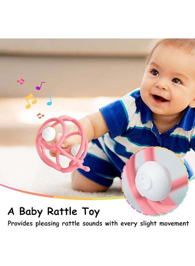 Snail Baby Teething Rattle - Pink