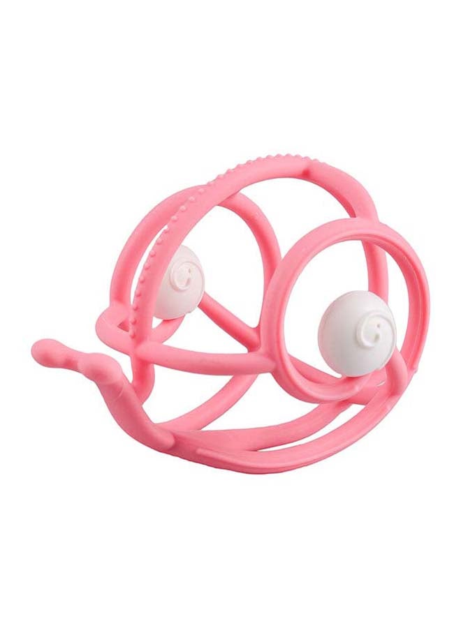Snail Baby Teething Rattle - Pink