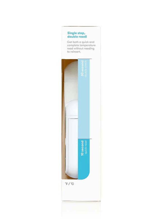 3-in-1 True Temperature Digital Thermometer -White/Blue