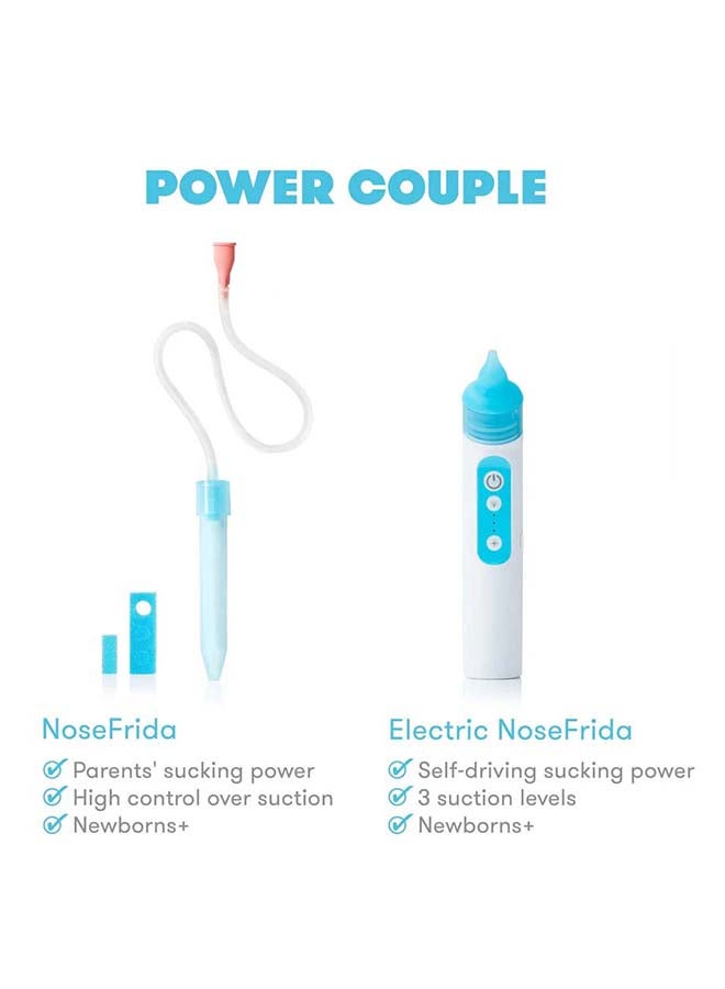 NoseFrida Electric Nasal Aspirator - White/Blue