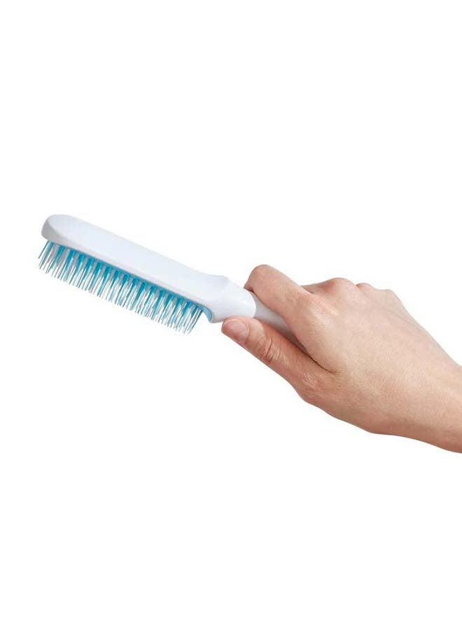 Toddler Fine Or Straight Hair Detangler Brush - White/Blue