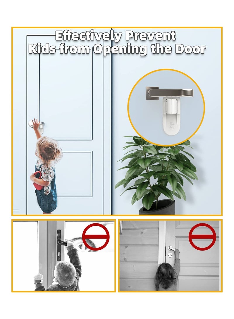 Childproof Door Lever Lock SYOSI 4 Pack Baby Safety Door Lever Locks for Toddlers Child Safety Locks for Doors Prevent Toddlers from Opening Doors No Tools Need or Drill