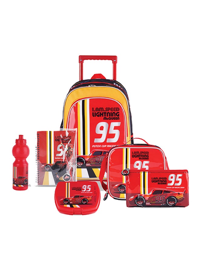 6 In 1 Disney Cars I Am The Speed Lightning Mcqueen Trolley Box Set, 18 inches