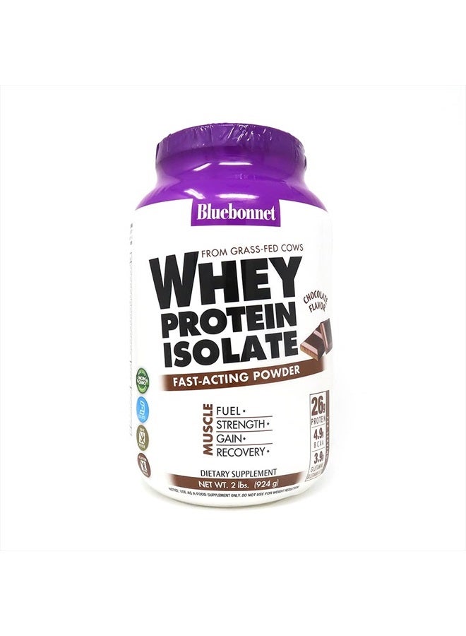 BlueBonnet 100% Natural Whey Protein Isolate Powder, Chocolate, 2 Pound