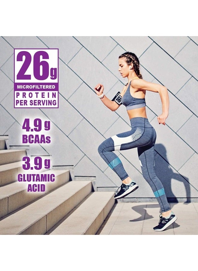 BlueBonnet Nutrition Whey Protein Isolate Powder From Grass Fed Cows, 26g of Protein, No Sugar Added, Gluten & Soy free, kosher Dairy, 2 Lbs, 28 Servings, French Vanilla Flavor