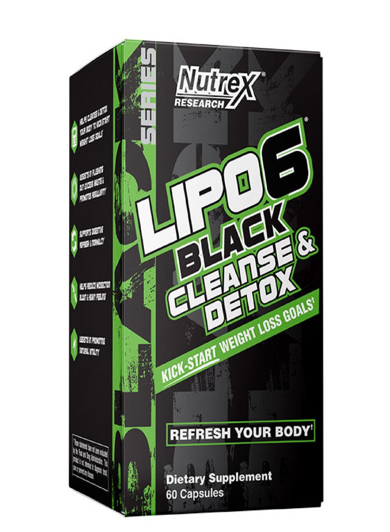 NUTREX LIPO 6 BLK CLEANSE&DETOX CAP 60'S