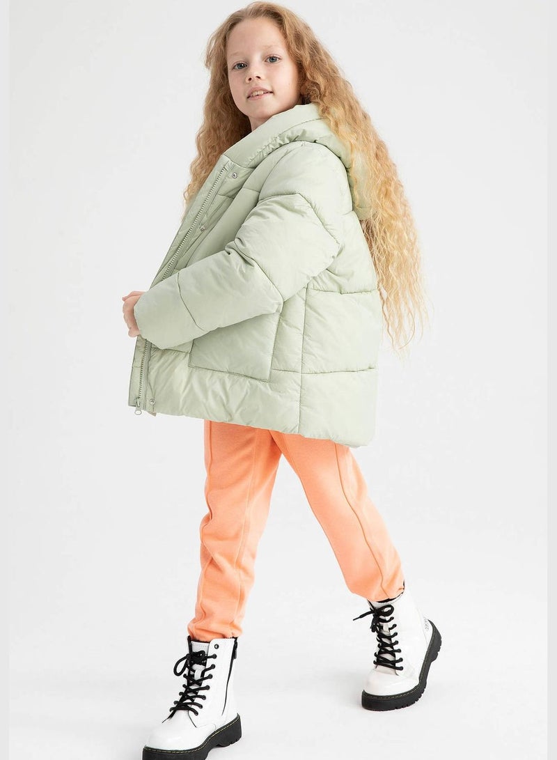 Girl Hooded Long Sleeve Jacket