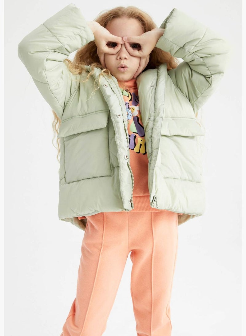 Girl Hooded Long Sleeve Jacket