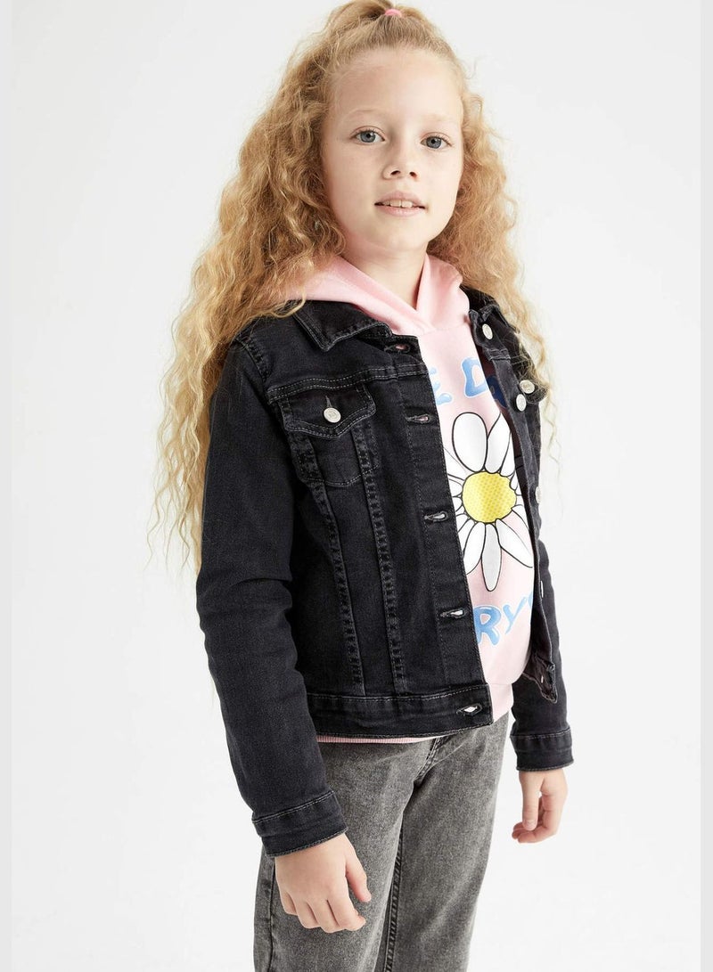 Girl Regular Fit Denim Jacket