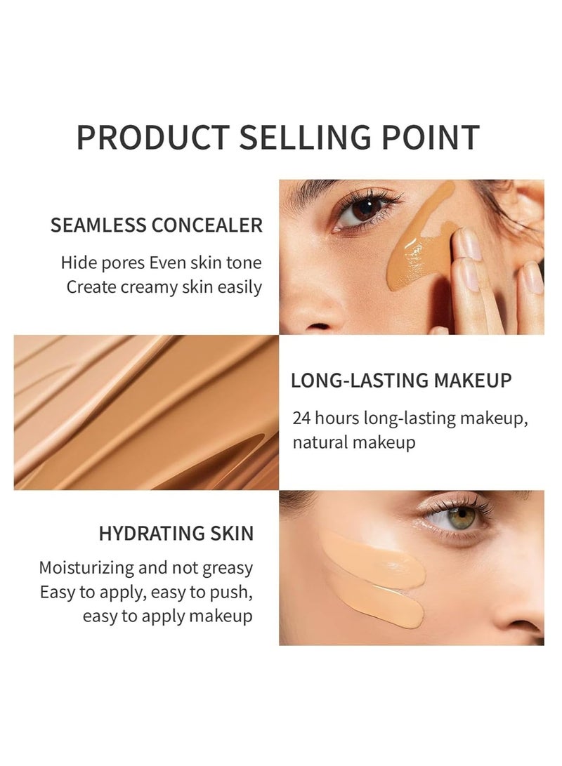 Foundation Makeup, Durable Waterproof Soft Matte Liquid Foundation, Oil Control Concealer Cream Full Coverage Foundation. (102 Nude, 40 ml)