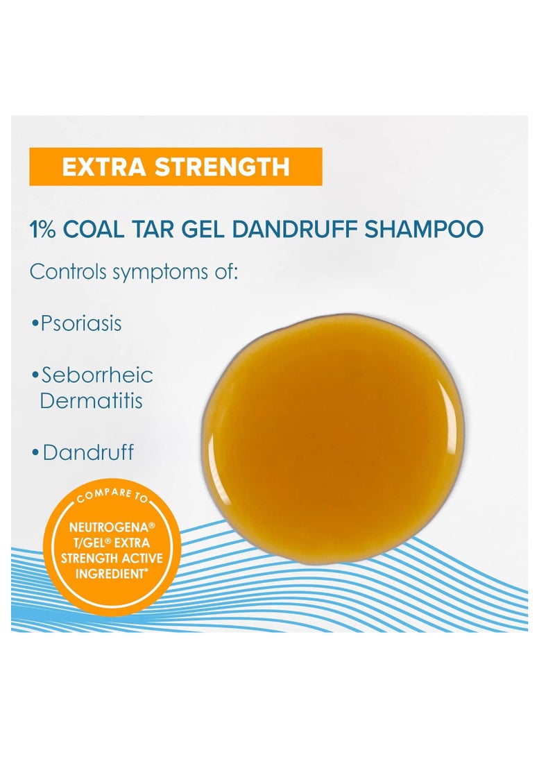 True+Real Therapeutic Tar Gel Anti-Dandruff Shampoo 1% Coal Tar, 6 Ounce