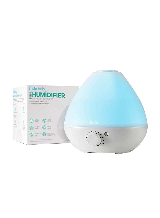 3-In-1 Humidifier With Diffuser And Nightlight - White