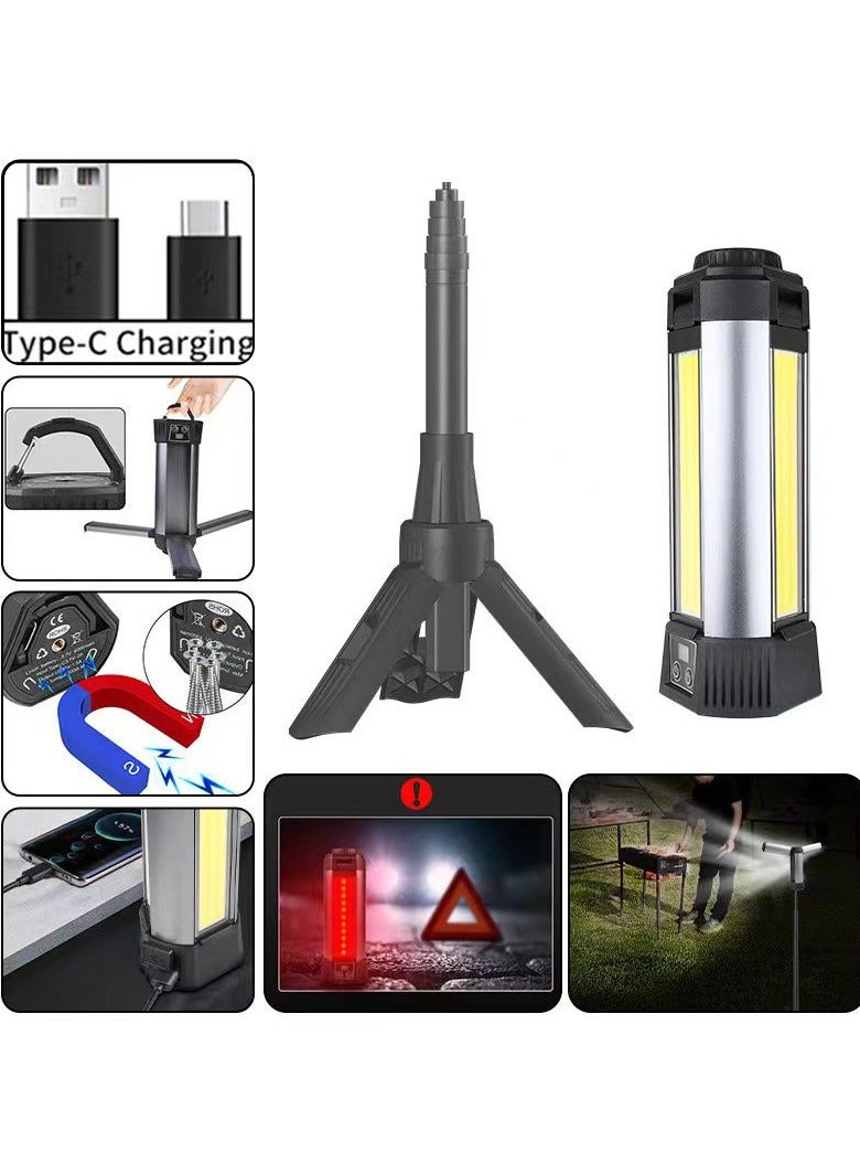 Super Bright Rechargeable Work Light For Camping With 3-Cob