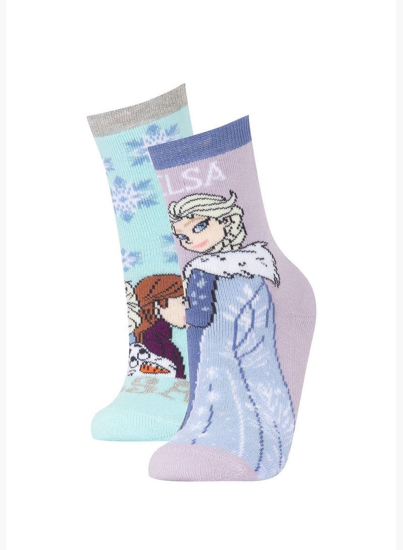 2 Pack Girl Frozen Licenced Socks