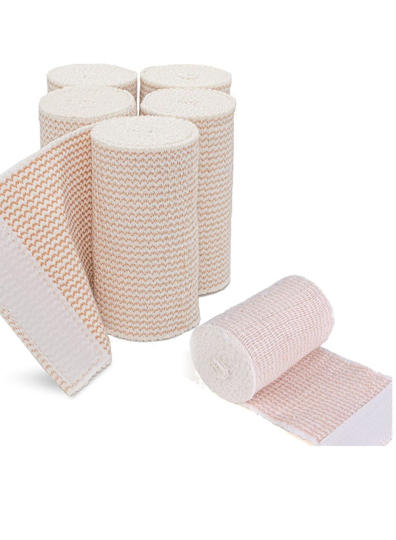 5 Cotton Elastic Bandages Latex Free Compression Bandages Elastic Tape Rolls For Ankle And Foot Movements
