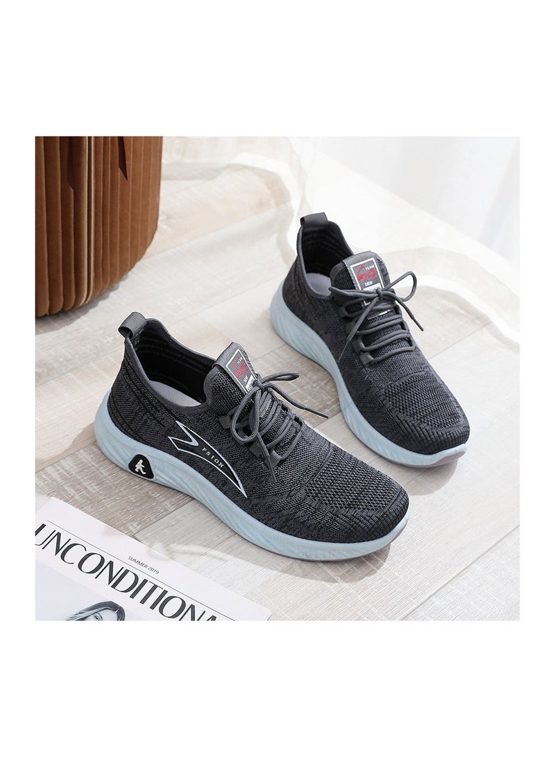 New fashion shoes flying woven casual running breathable casual shoes men's sports network face daddy shoes