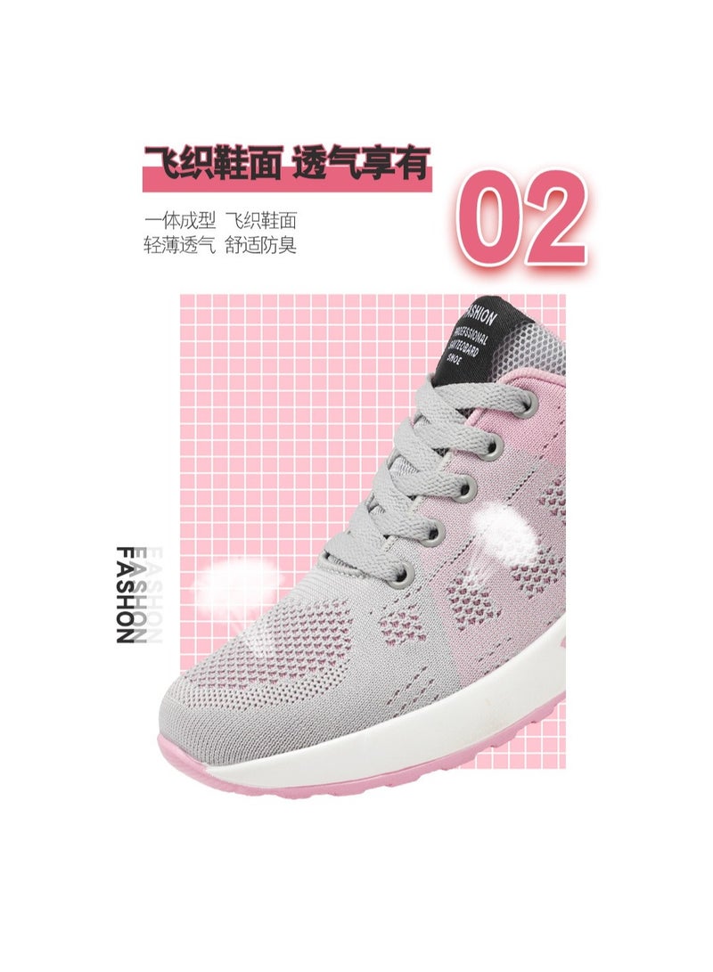 New casual shoes Breathable lightweight mom shoes lace-up air cushion sneakers