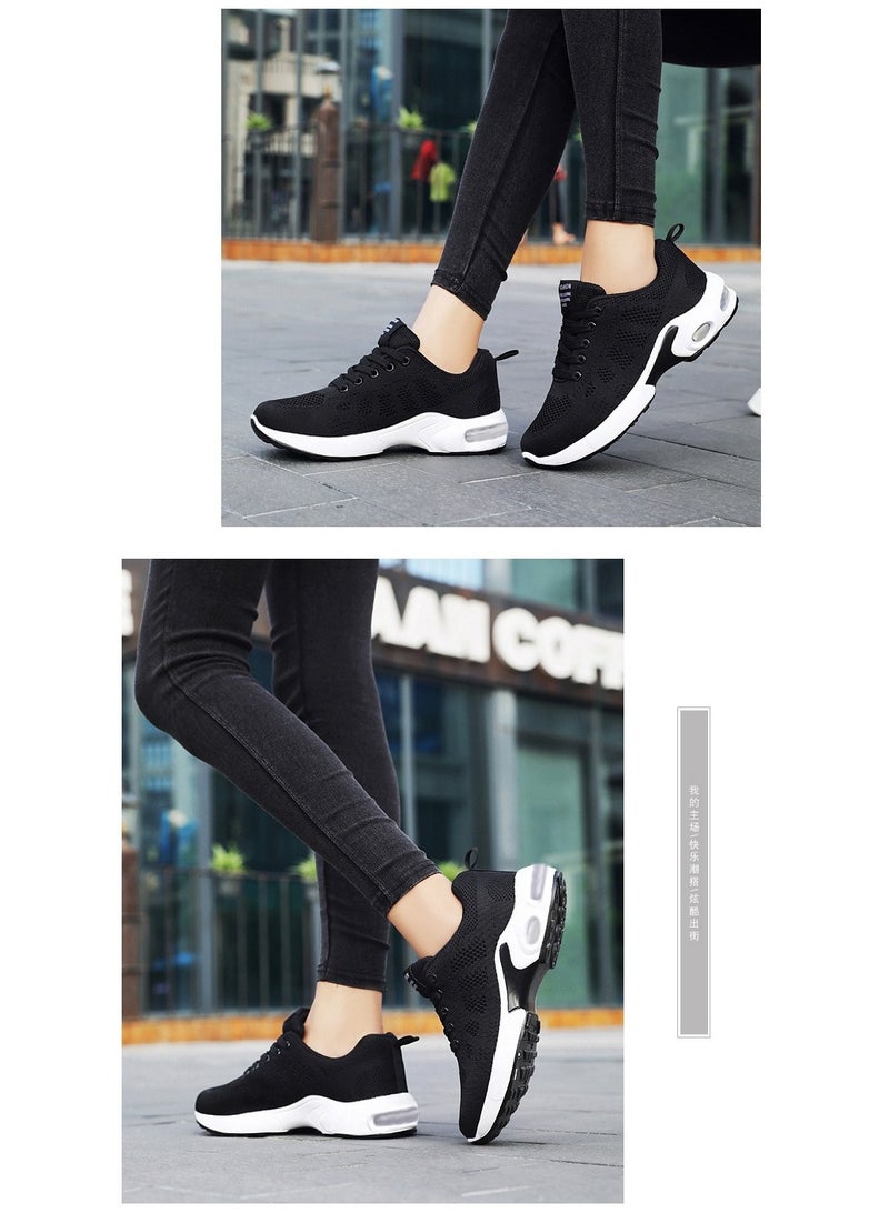 New casual shoes Breathable lightweight mom shoes lace-up air cushion sneakers