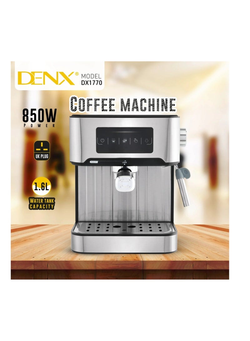 Denx Coffee/Espresso Machine 1.6L 850W Touch Screen