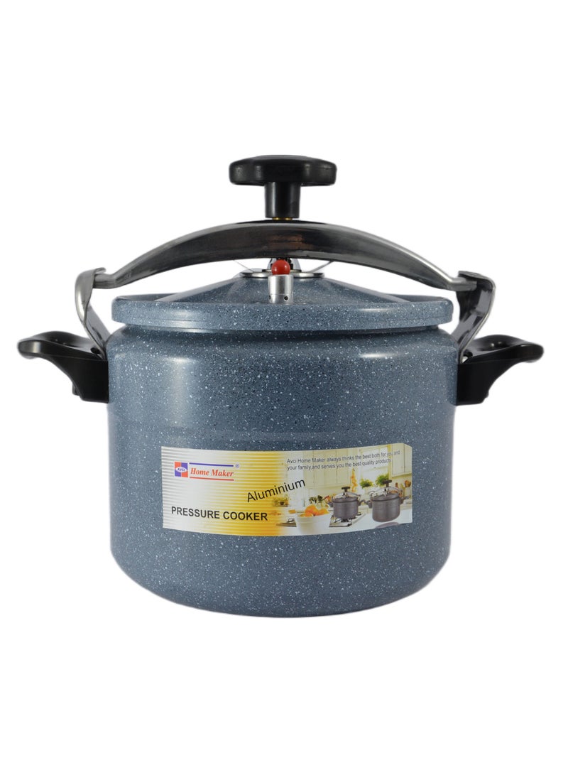 Ceramic Coating Aluminium Pressure Cooker with Induction Base - 24cm - 8 Liter Capacity - Grey