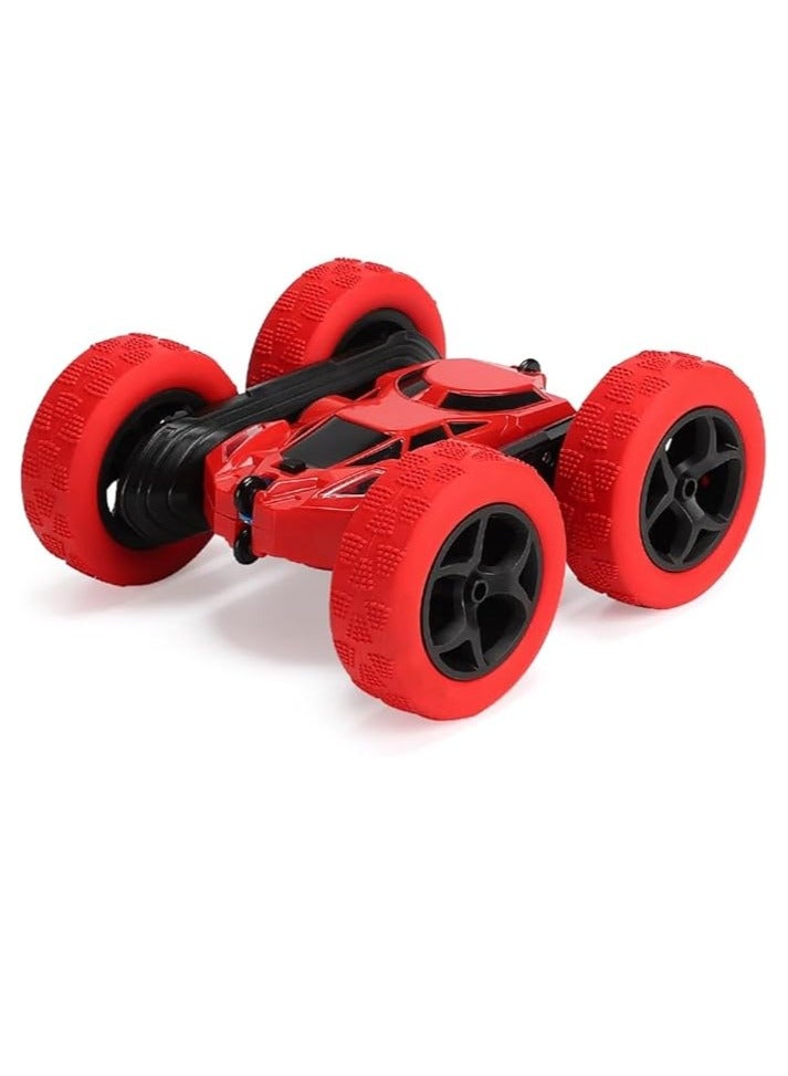 Stunt Car Rotating Tumbling Double Sided And Twisting Stunt Car RC Climbing Children Remote Control Car(Fire Red)