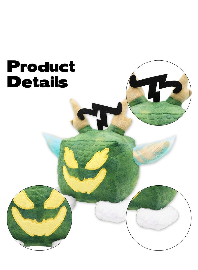 Blox Fruits Plush, 6 inch Blox Plush Plushies Toys Stuffed Animal Plushie Doll, Soft Fruits Hugging Plush Pillow Toy, Collectible Gifts for Kids Fans Aldults Birthday (Dragon) (Green)