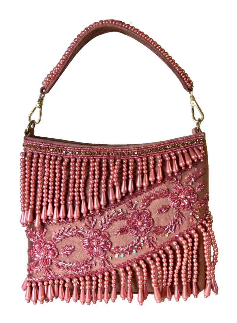 Embroidered Flower Handbag