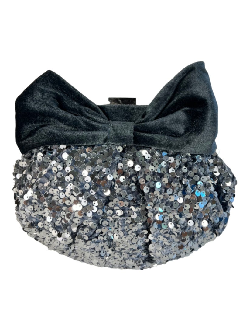 Sequin Purse with Bow