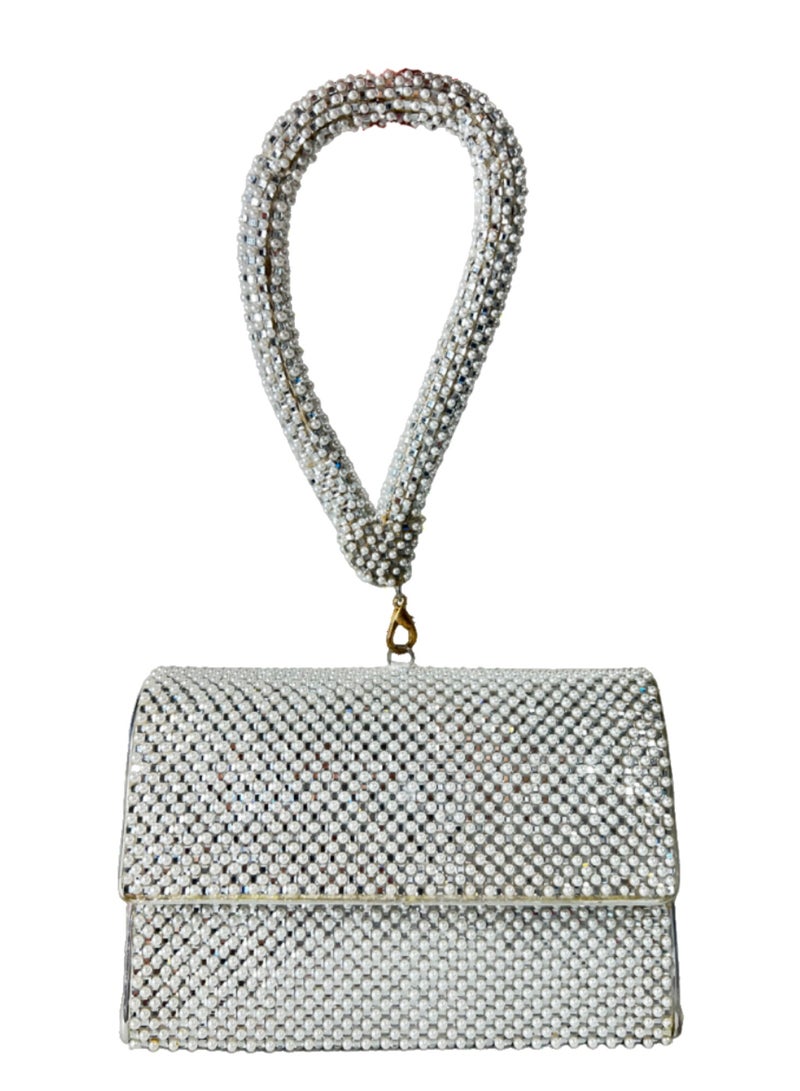 Alphabet Pearl and Crystal Clutch